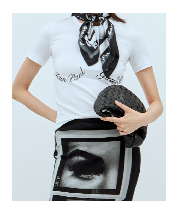 Jean Paul Gaultier Logo-lettering Cotton T-shirt In Blue