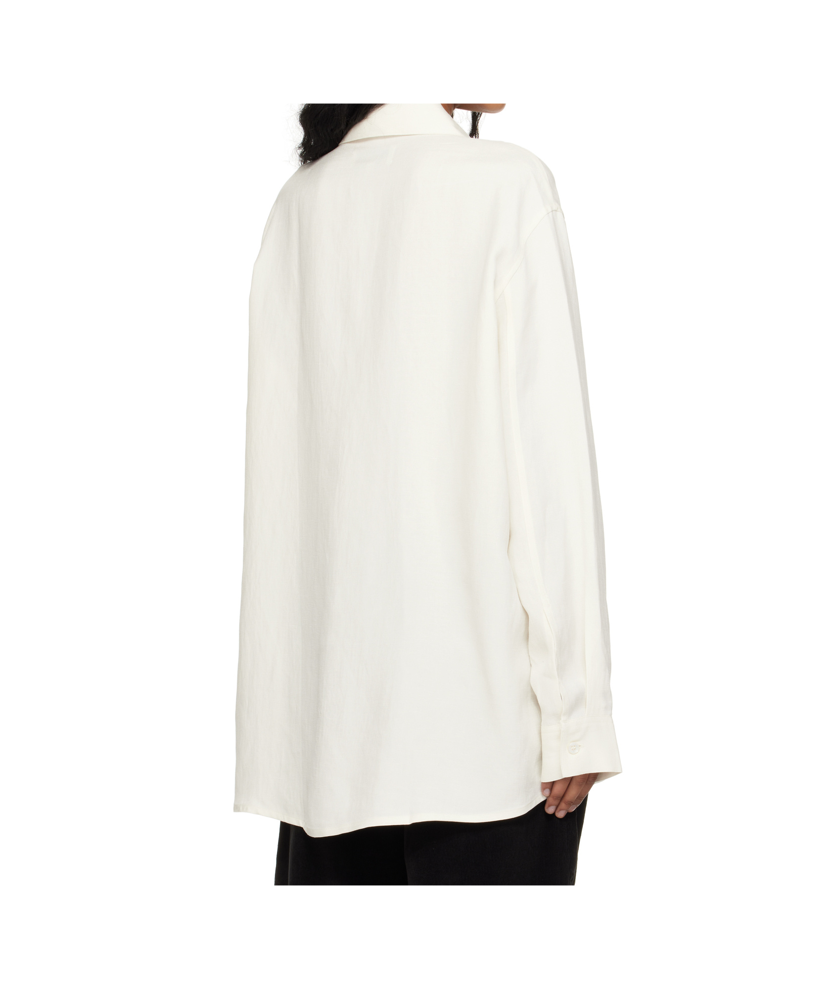 Studio Nicholson Long Sleeve Shirt In White