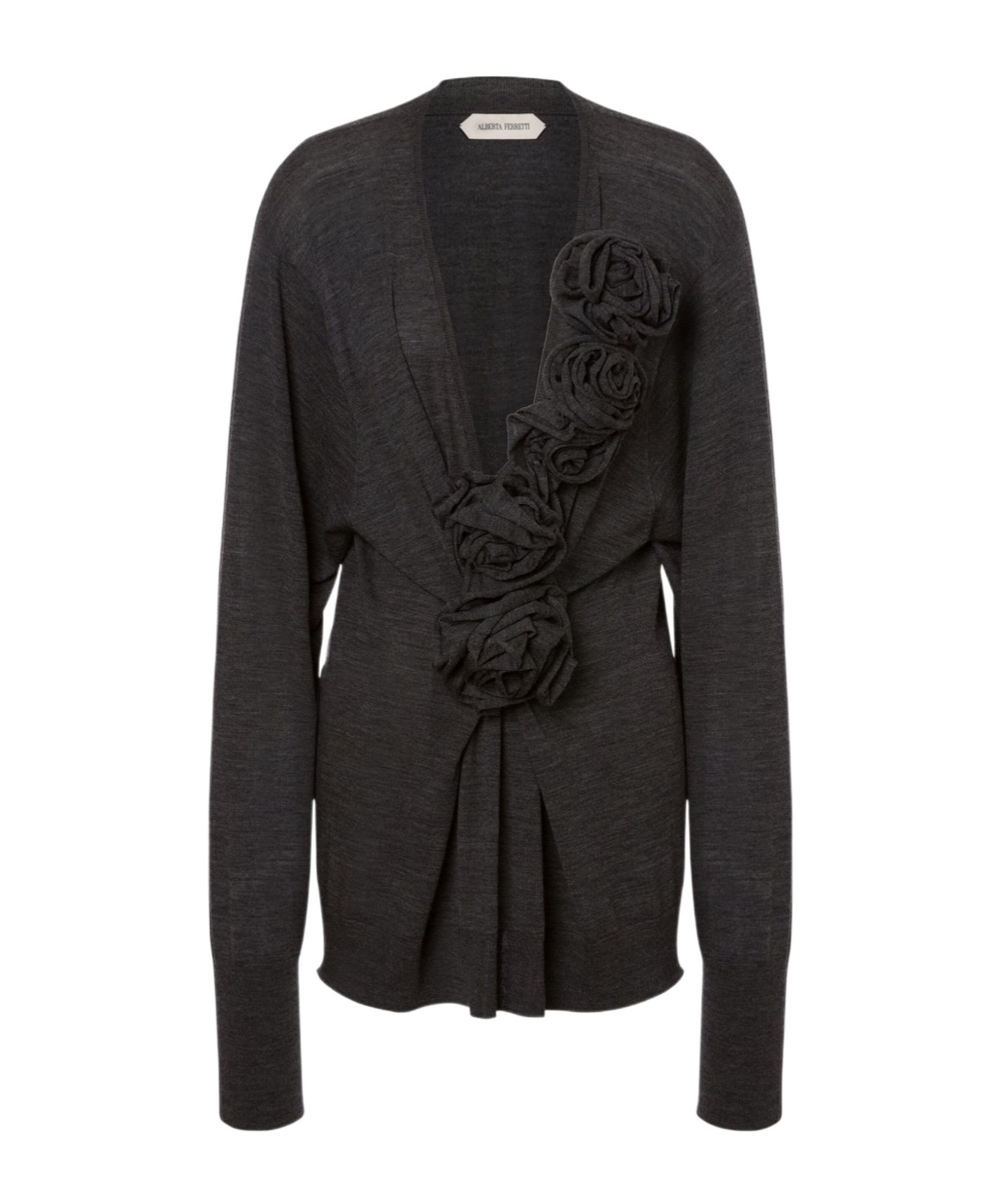 Alberta Ferretti Floral Embroidery Blouse In Black