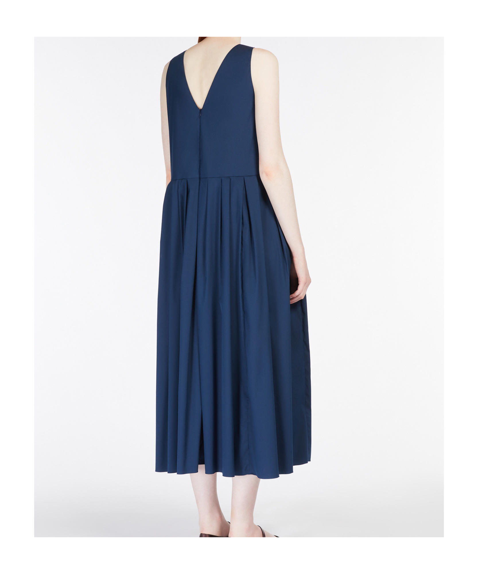 Max Mara Robe Sans Manches En Popeline In Blue