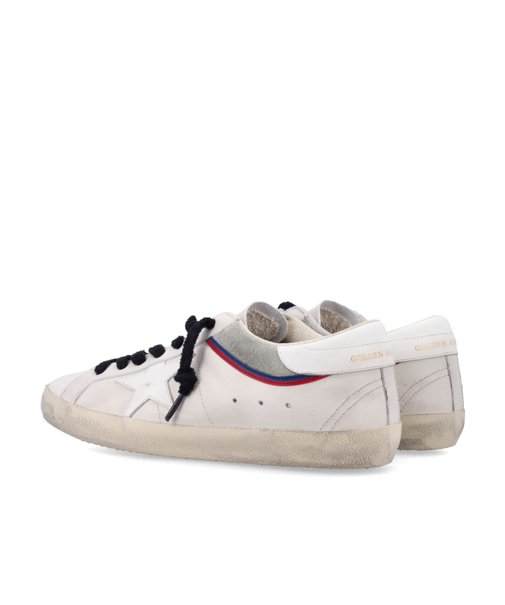 Golden Goose Multicolor Leather Super Star Sneakers In Whitish Grey
