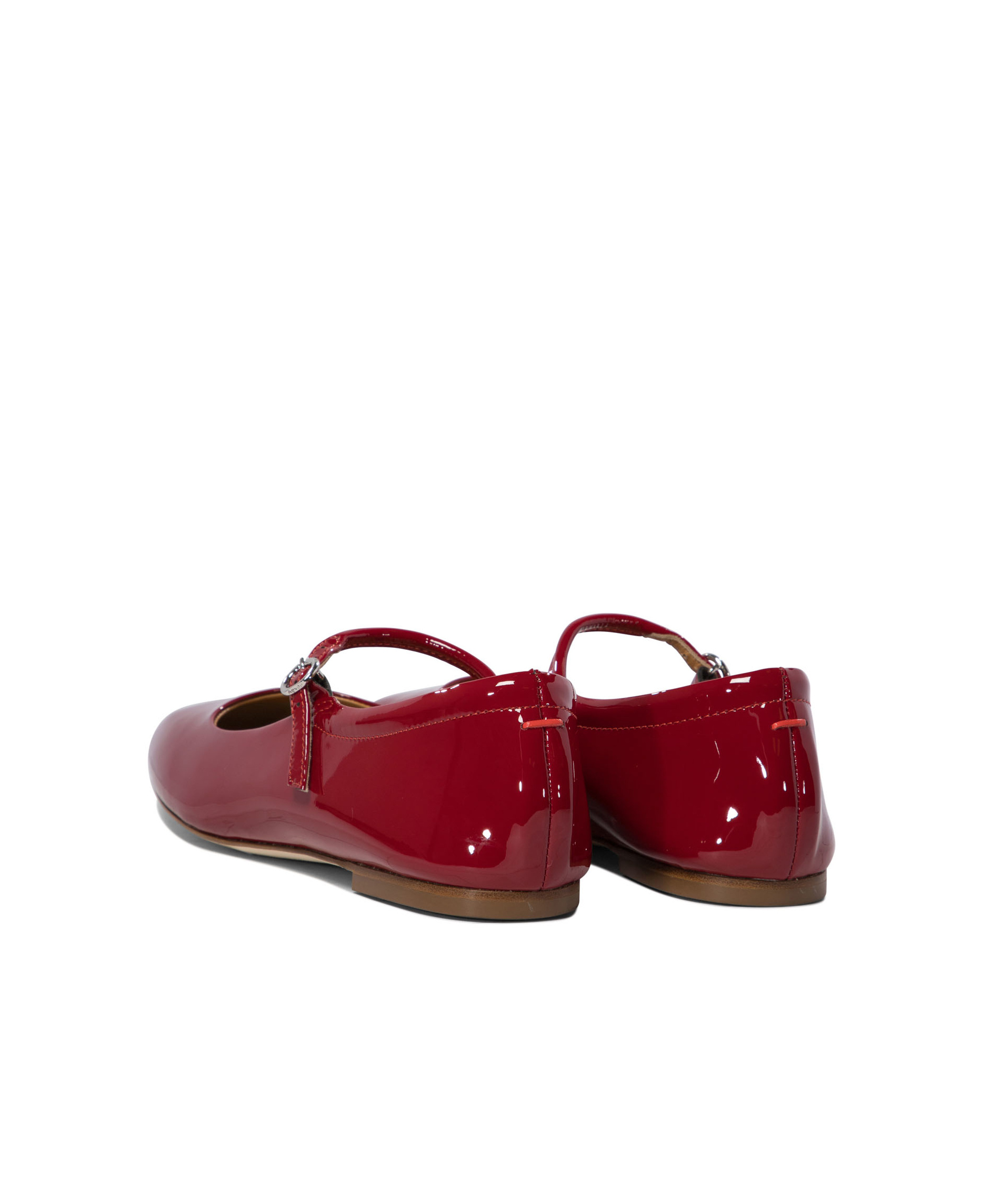 Aeyde 10mm Uma Patent Leather Flats In Red