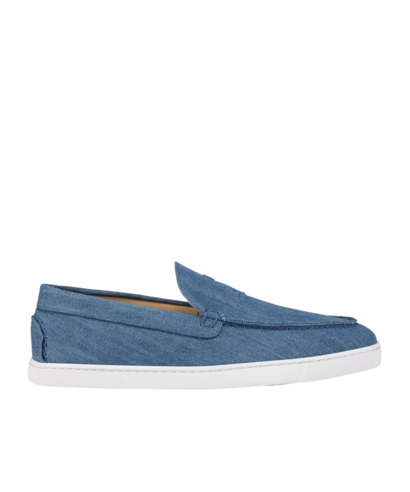 Christian Louboutin Varsiboat Denim Boat Shoes In Blue