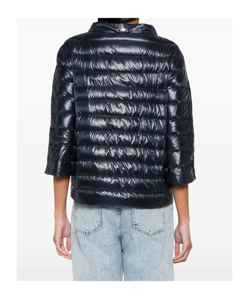 Herno Quilted Down Jacket In Blue