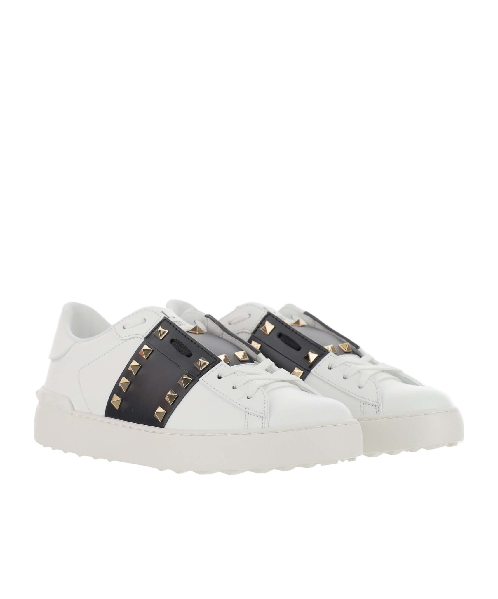 Valentino Open Low-top Slip-on Sneakers In White