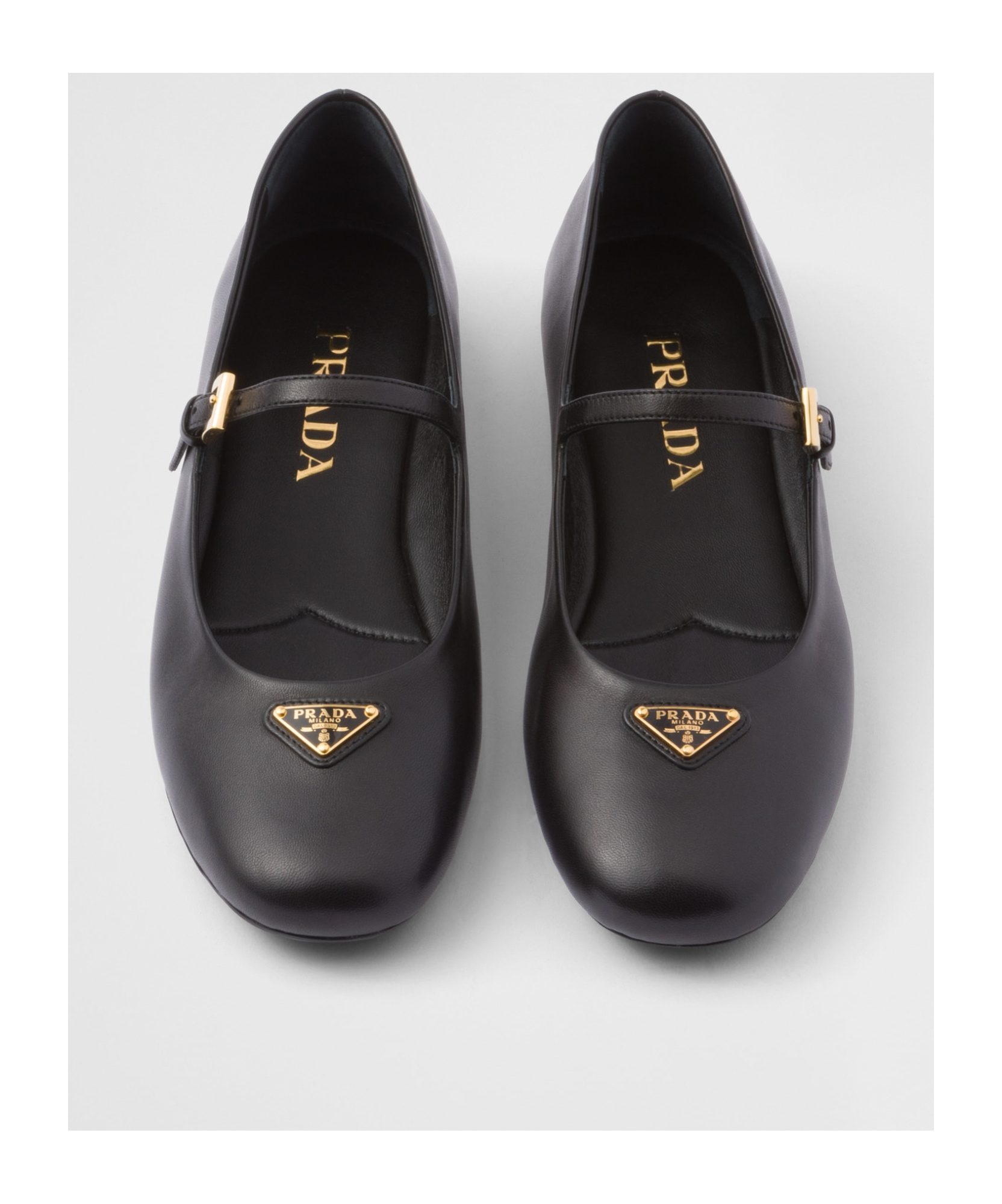 Prada Women Nappa Leather Ballerinas In Black