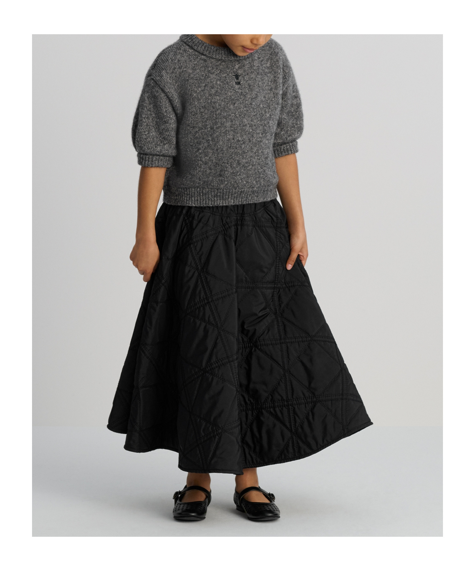 Dior Kids' Short-sleeved Sweater In Gray