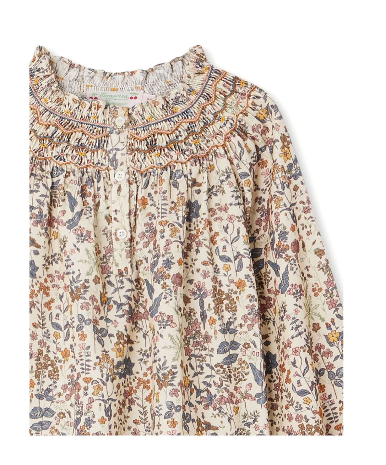 Bonpoint Petale Cotton Blouse In Nude