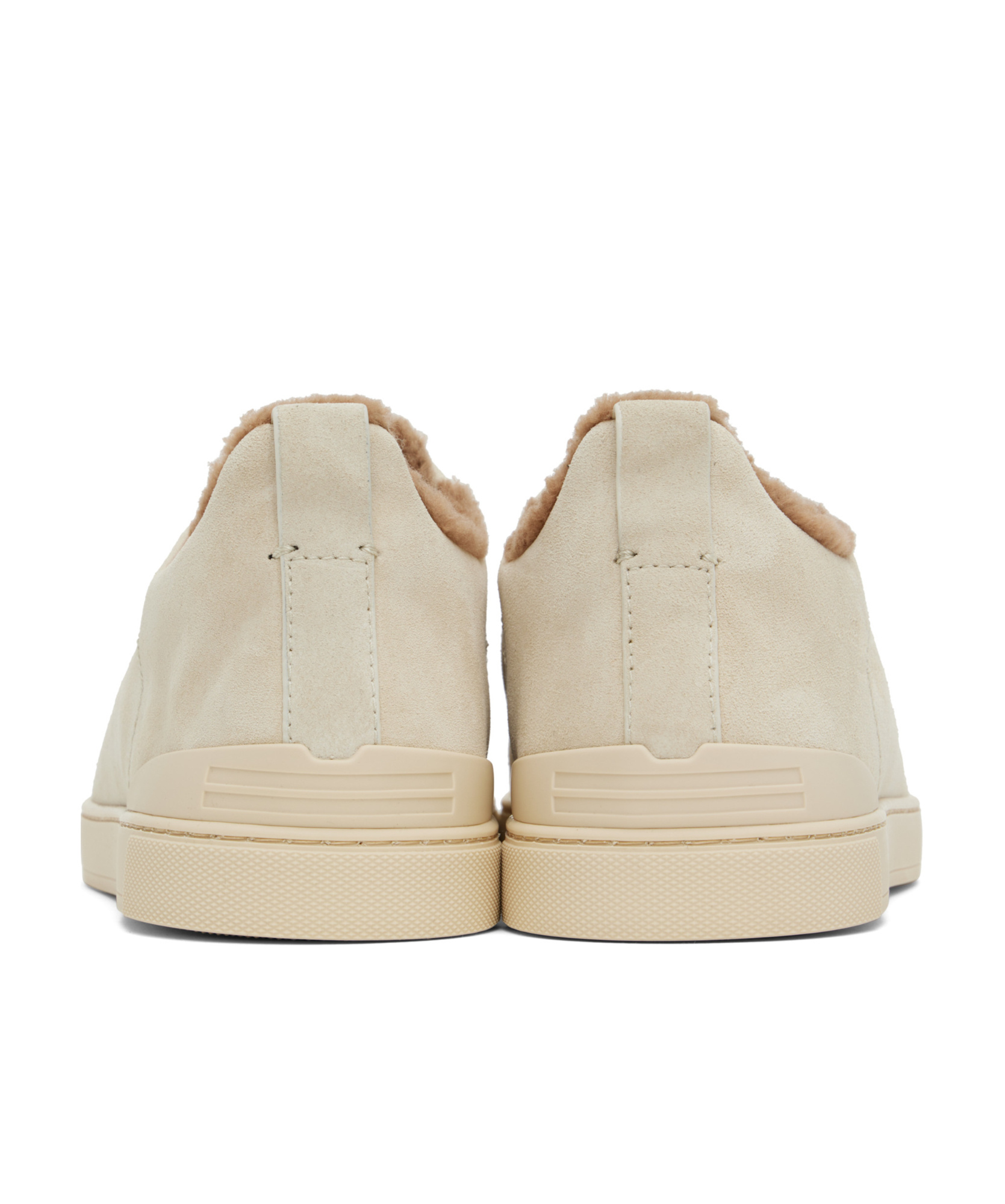 Zegna Gray Suede Triple Stitch Sneakers In Brr