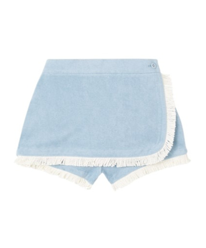 Zimmermann Awaken Cotton-blend Terry Skort In Blue