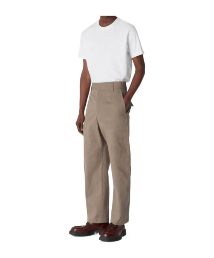 Bottega Veneta Cotton Twill Cargo Pants In Neutral
