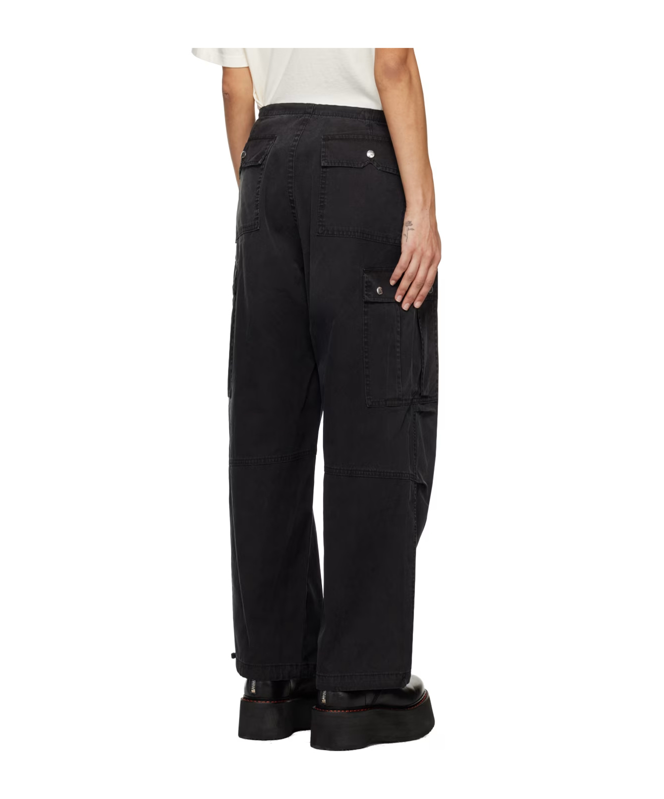 Rhude Ssense Exclusive Black Parachute Trousers In Black