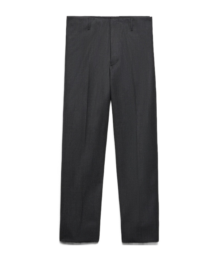 Prada Belt-loop Casual Pants In Dark Gray