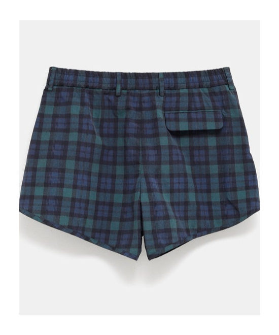 Martine Rose Tartan Tailored Gym Shorts In Dark Green