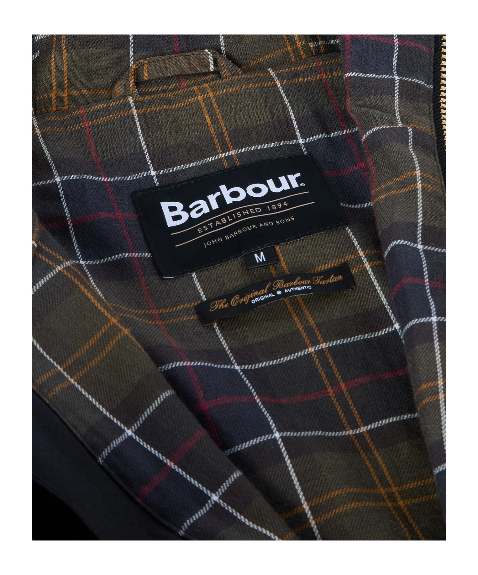 Barbour Long Hooded Jacket Flap Pockets In Black