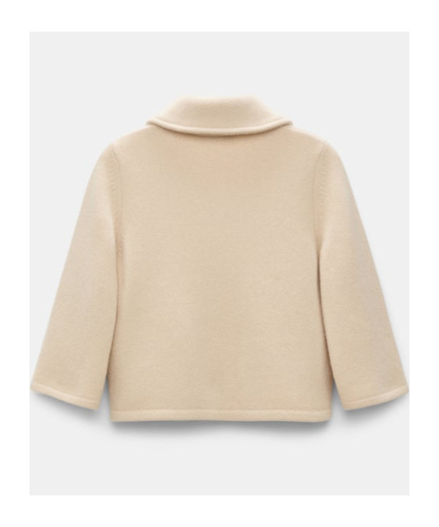 Dorothee Schumacher Cropped Merino-cashmere Knit Jacket In Neutral