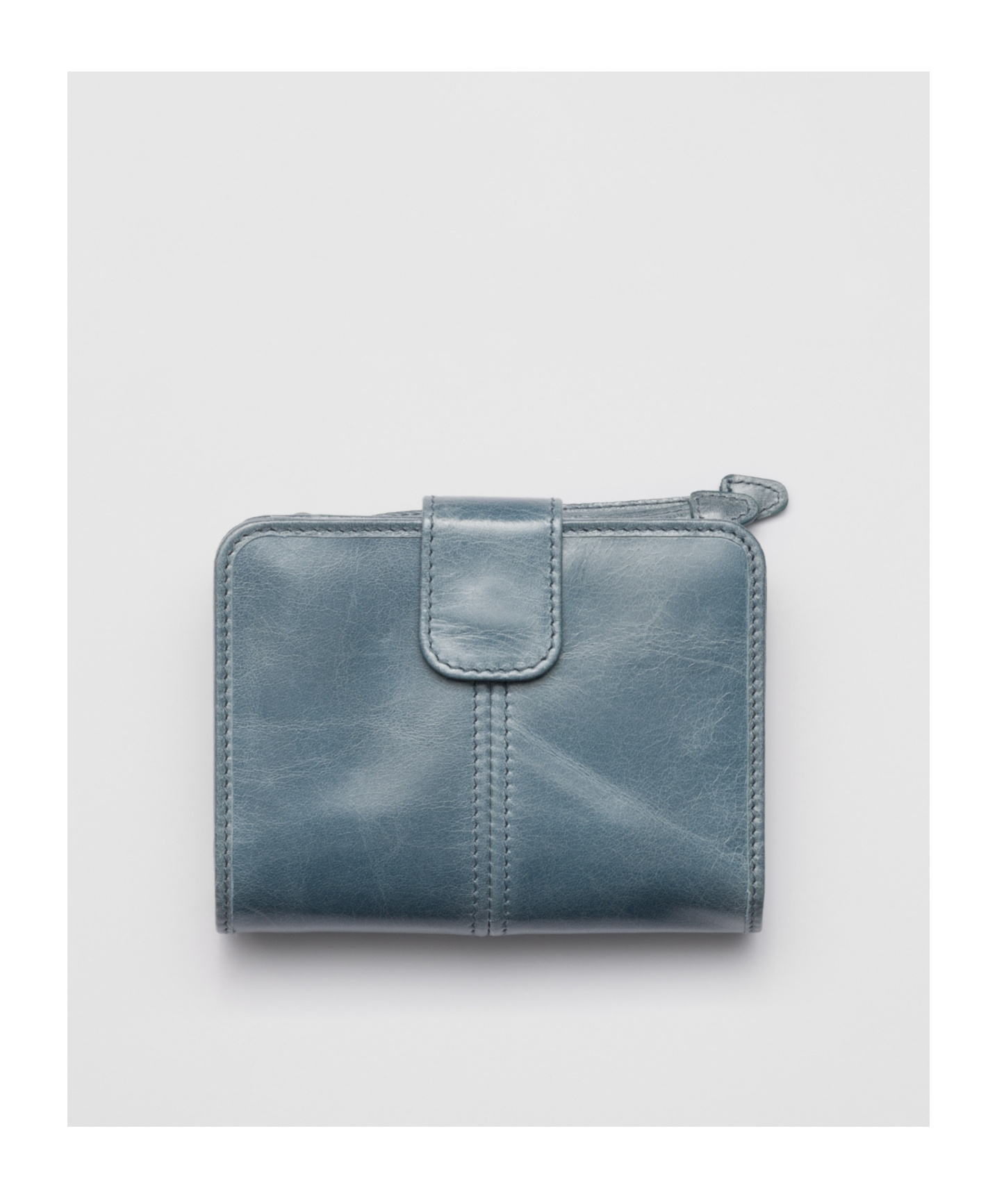 Prada Small Leather Wallet In Pilot Blue