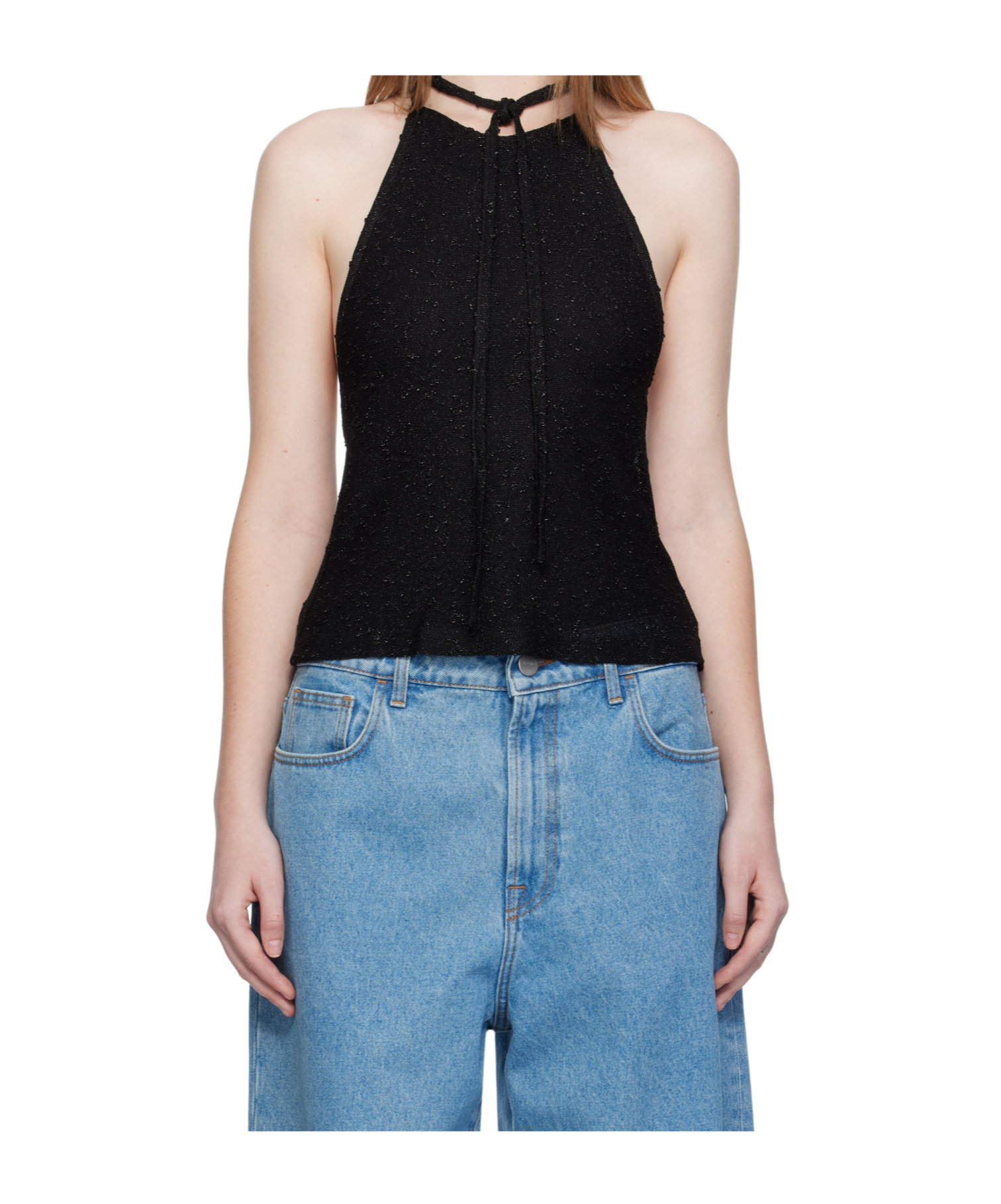 Christopher Esber Halter Neck Strap In Black