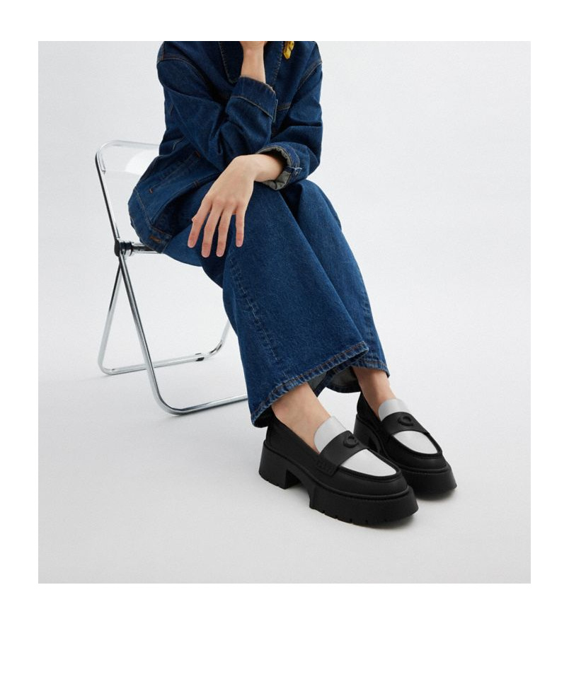 COACH LEAH PLATFORM LOAFERS