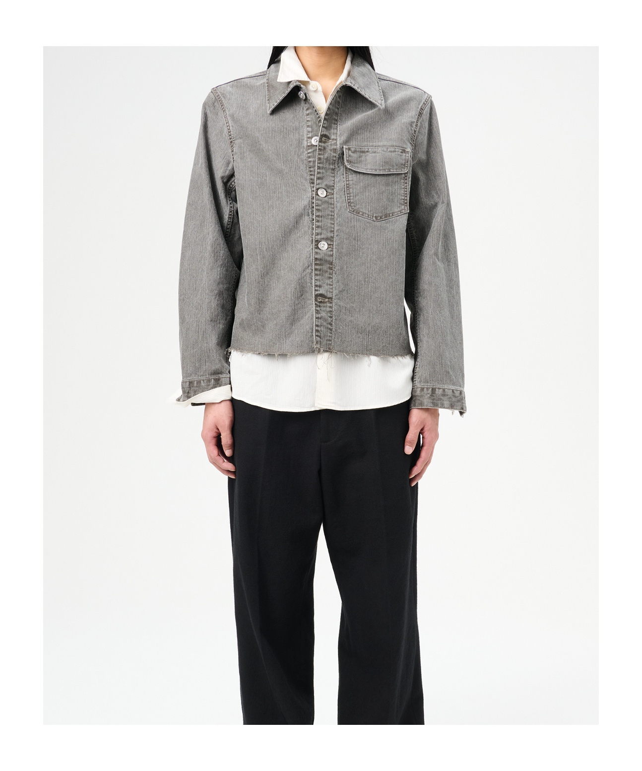Our Legacy Long-sleeved Denim Jacket In Black