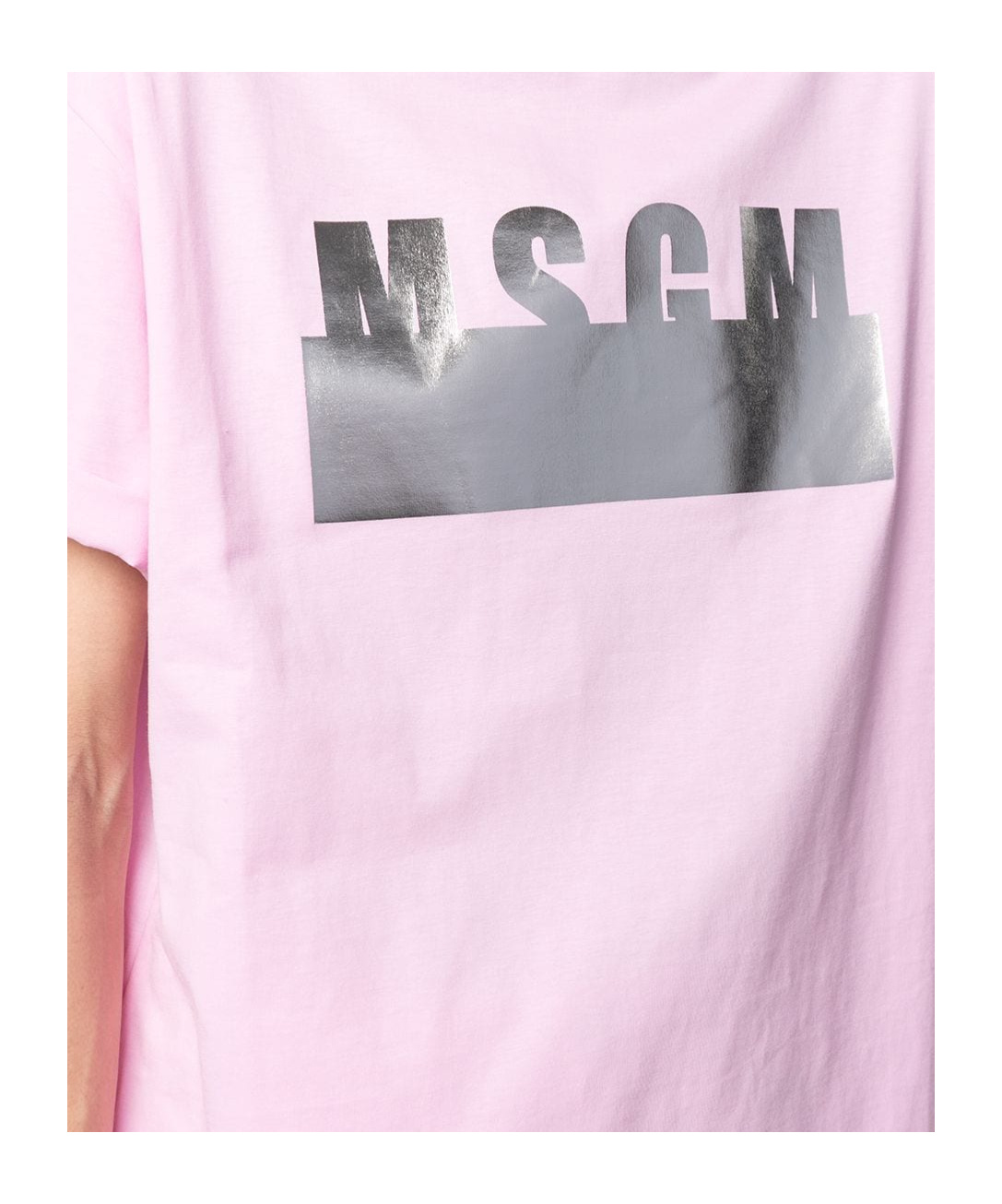 Msgm Logo Detail T-shirt In Pink