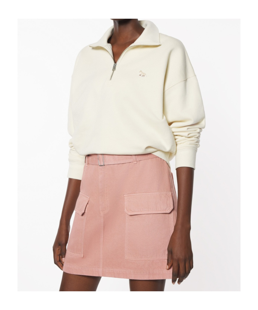 Shop Maison Kitsuné Long Sleeve Sweatshirt In White