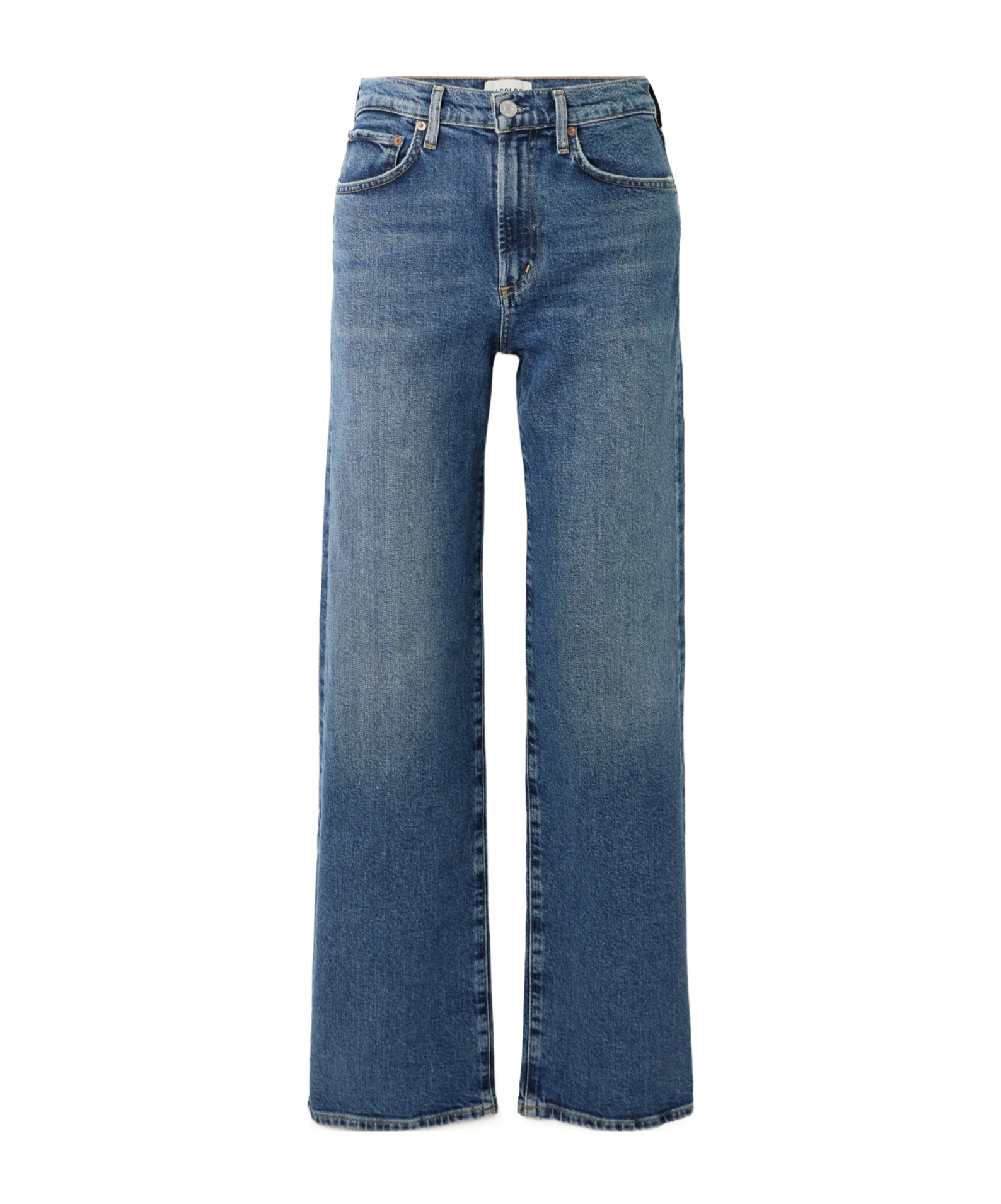 Agolde Harper Mid-rise Straight-leg Jeans In Blue