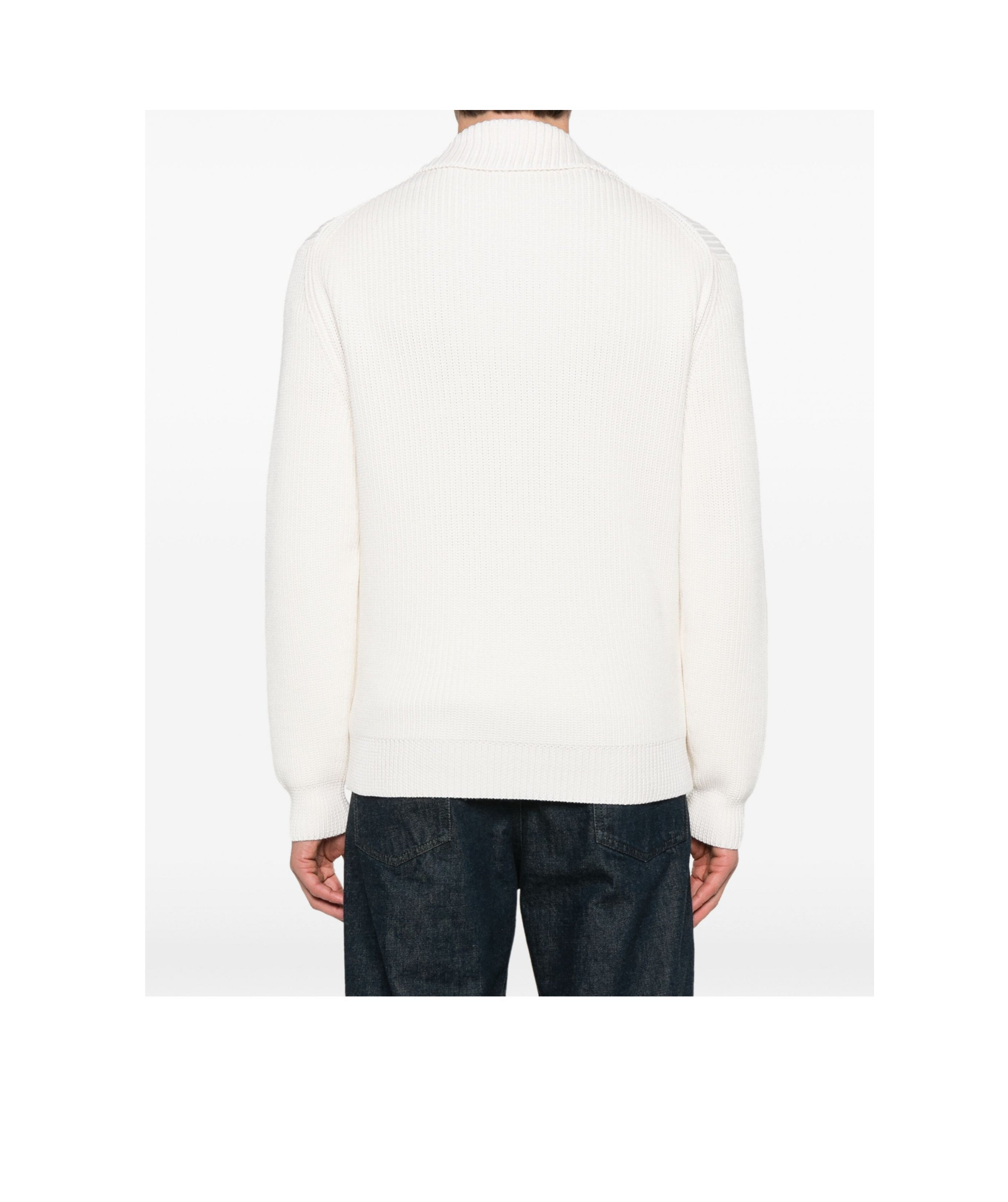 Tom Ford Silk Merino Shawl Collar Cardigan Knitwear White In White