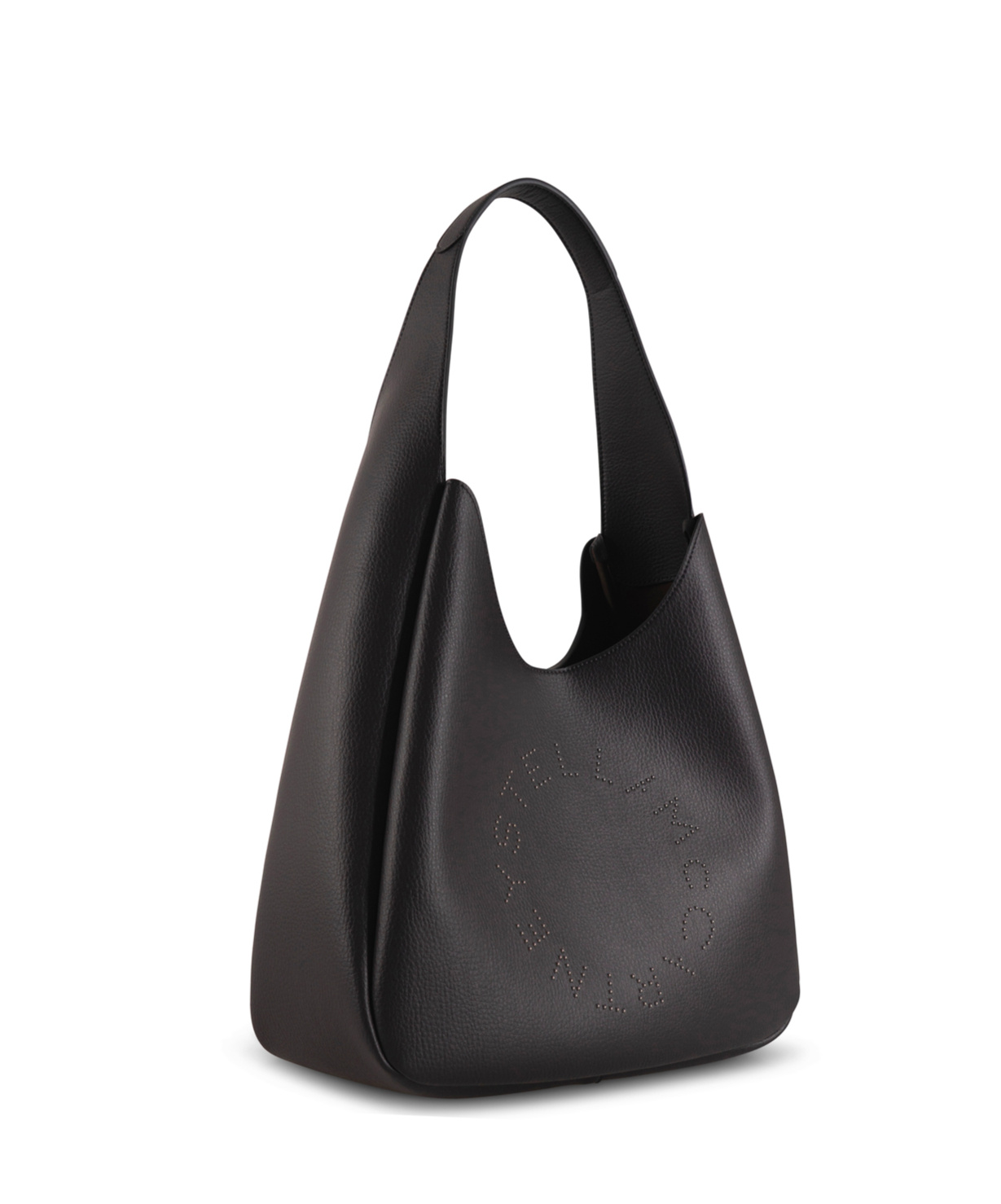 Stella Mccartney Stella Logo Faux Leather Shoulder Bag In Gray