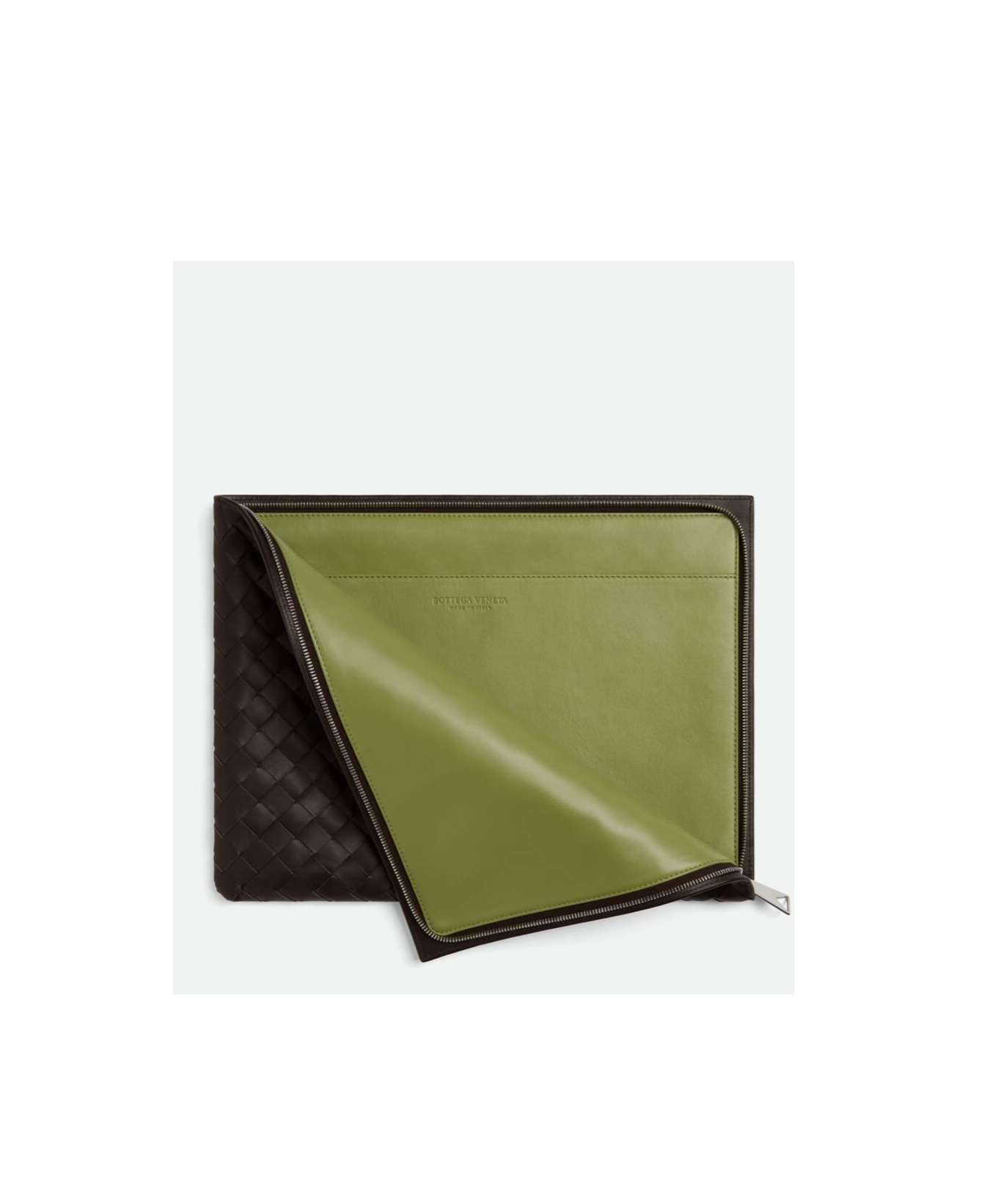 Bottega Veneta Half Zipper Wallet In Black