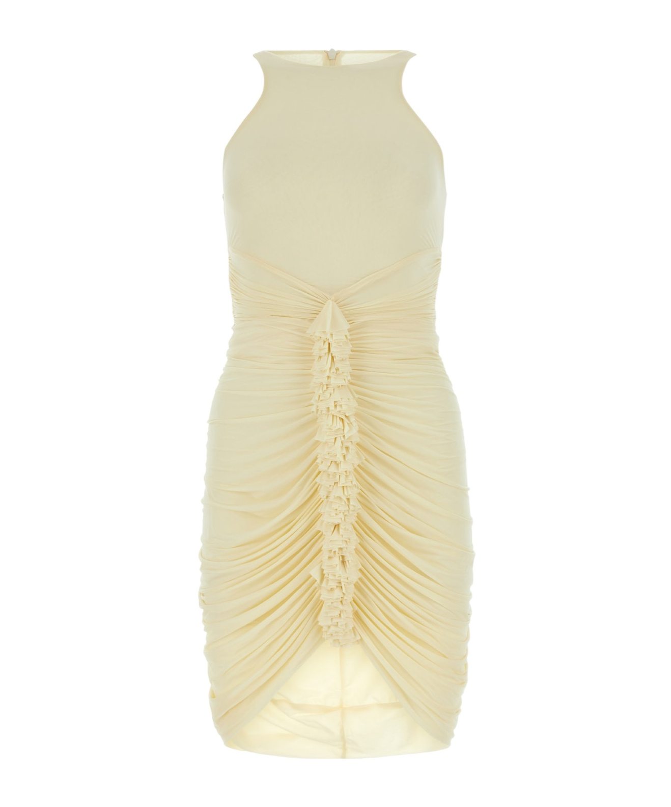 Shop Philosophy Di Lorenzo Serafini Draped Jersey Dress In Nude