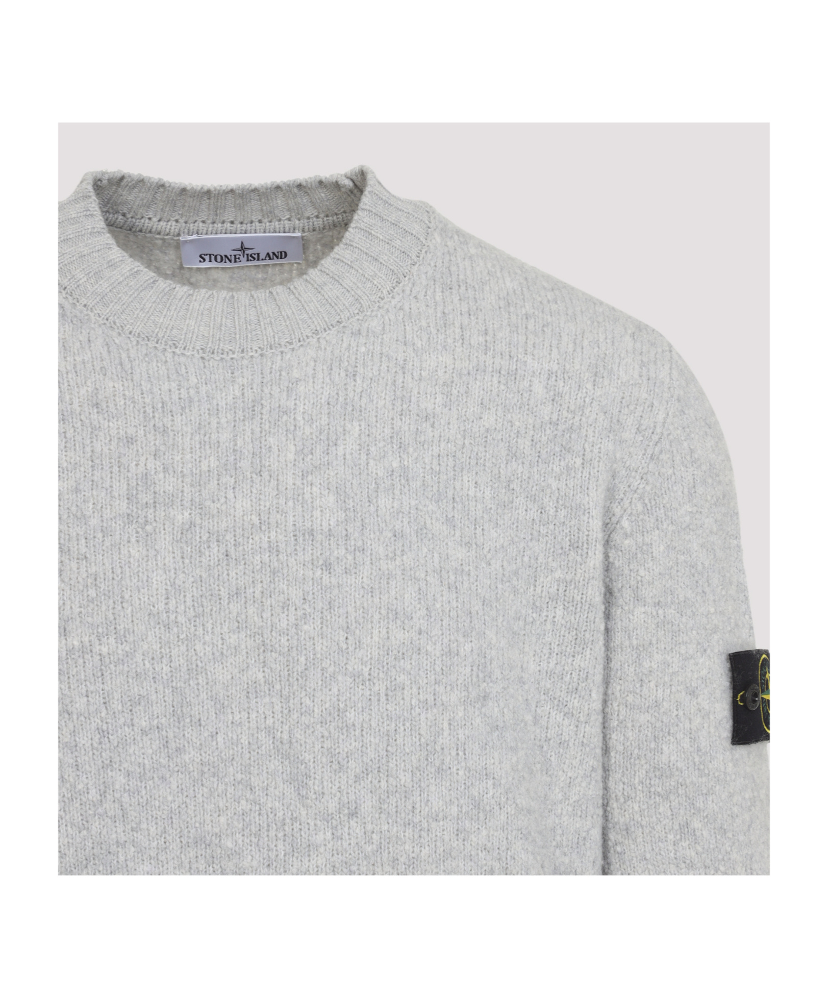Stone Island 5100056 Lambswool Sweater In Gray
