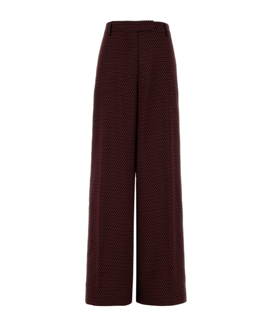 Dries Van Noten Embroidered Satin Penn Wide-leg Pant In Brown