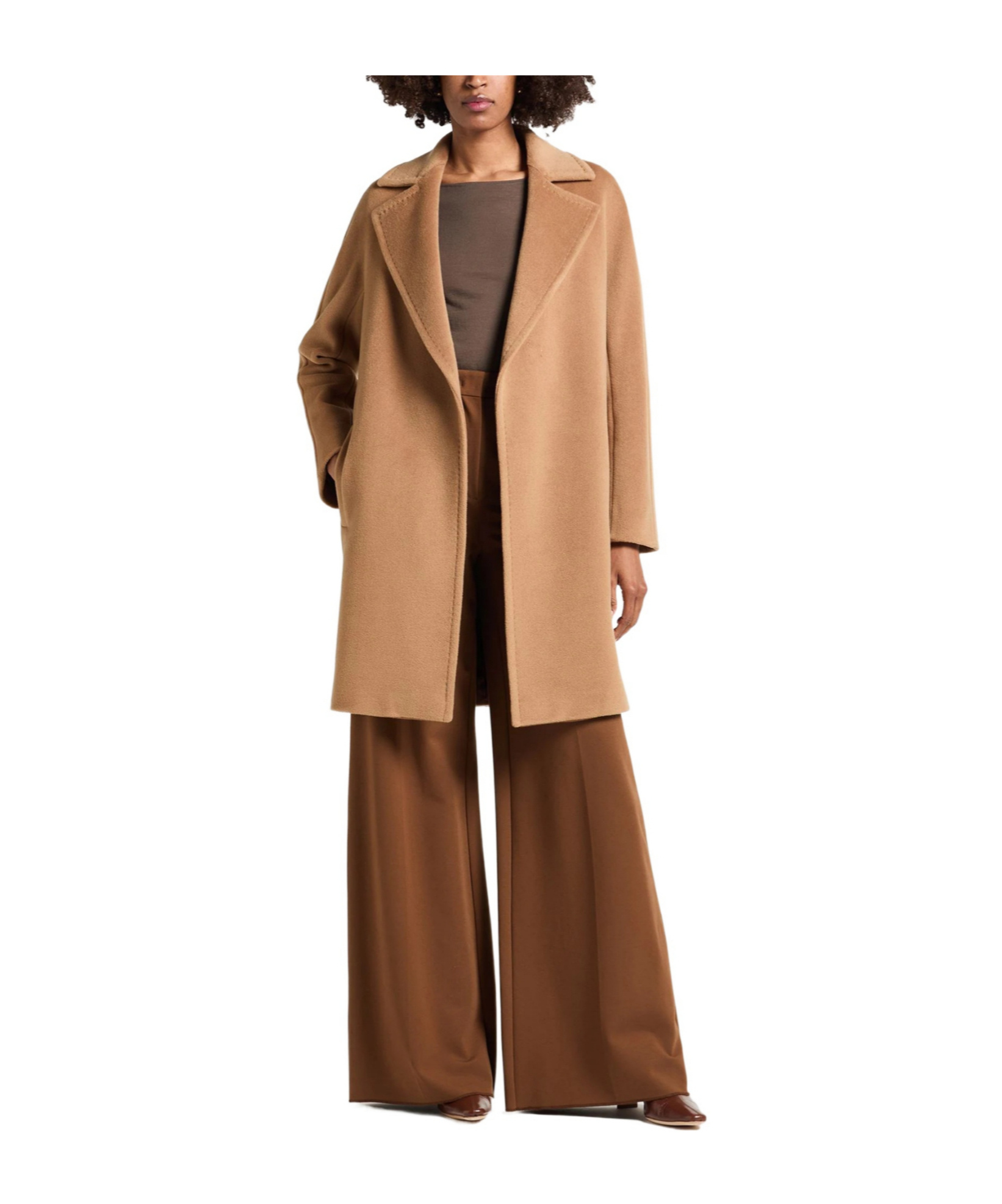 Max Mara Single- Wool Coat In Camel