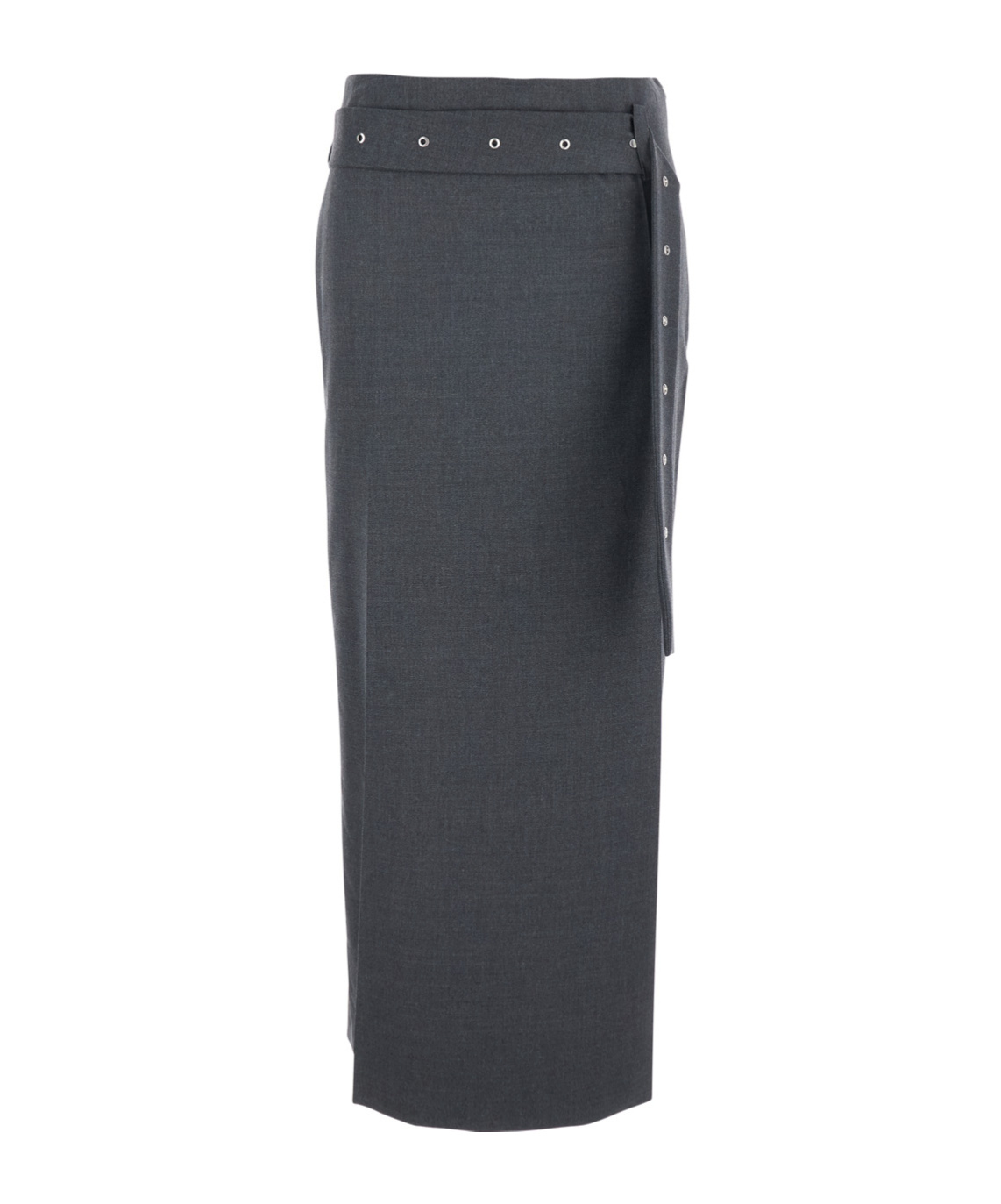 Low Classic Belted Maxi Skirts In Gray