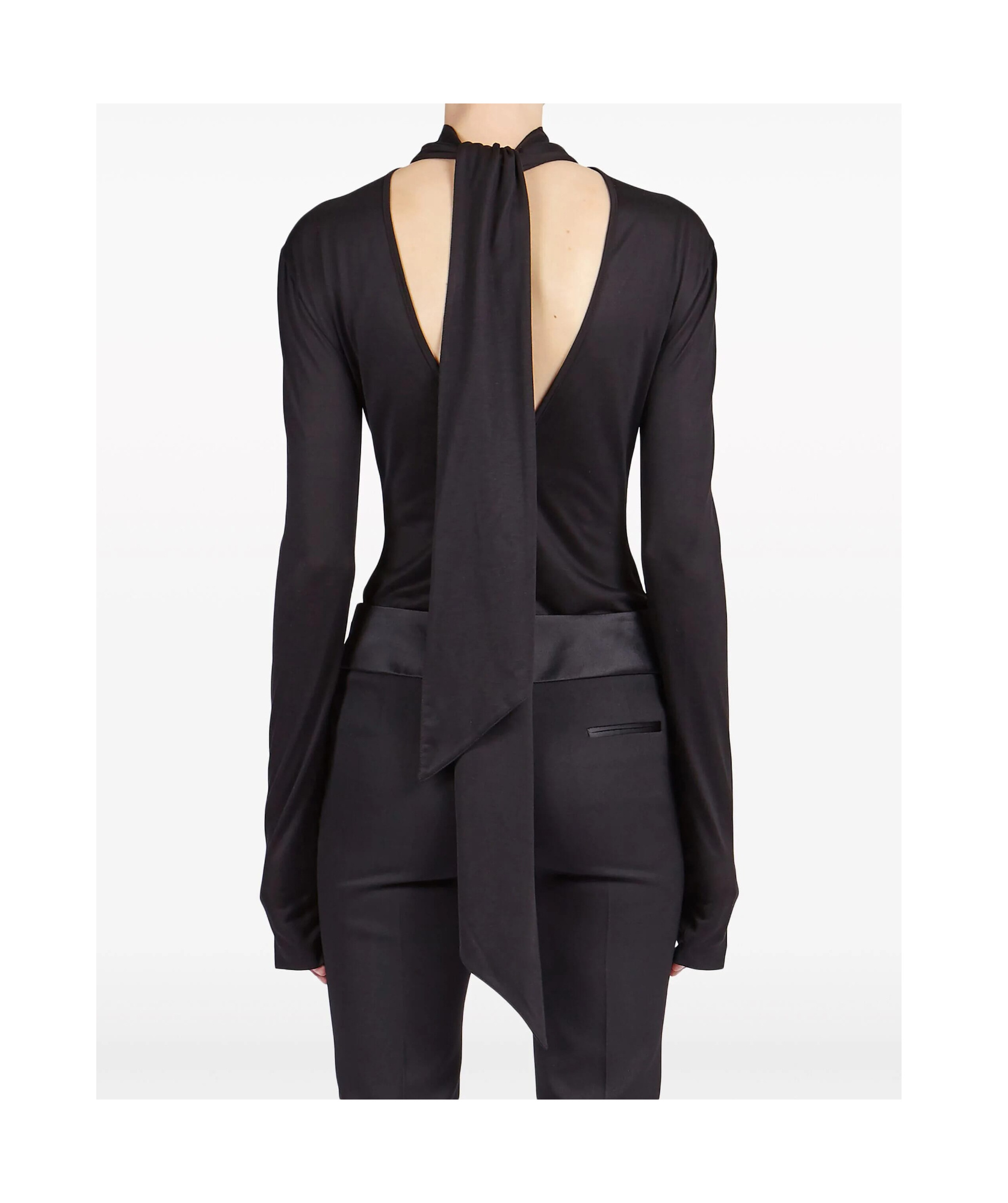 Ferragamo High-neck Blouse In Black