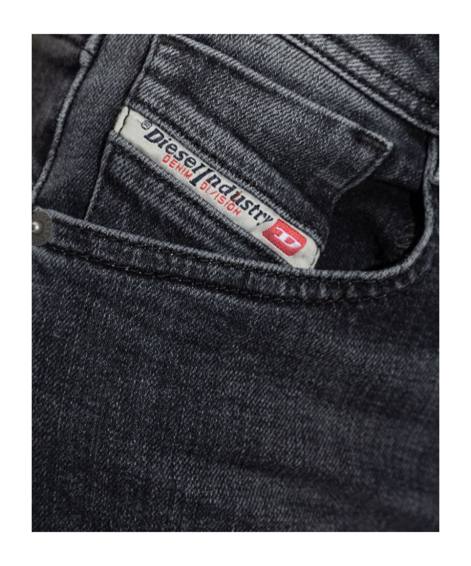 Diesel Straight Leg Trousers Five Pockets In Gray