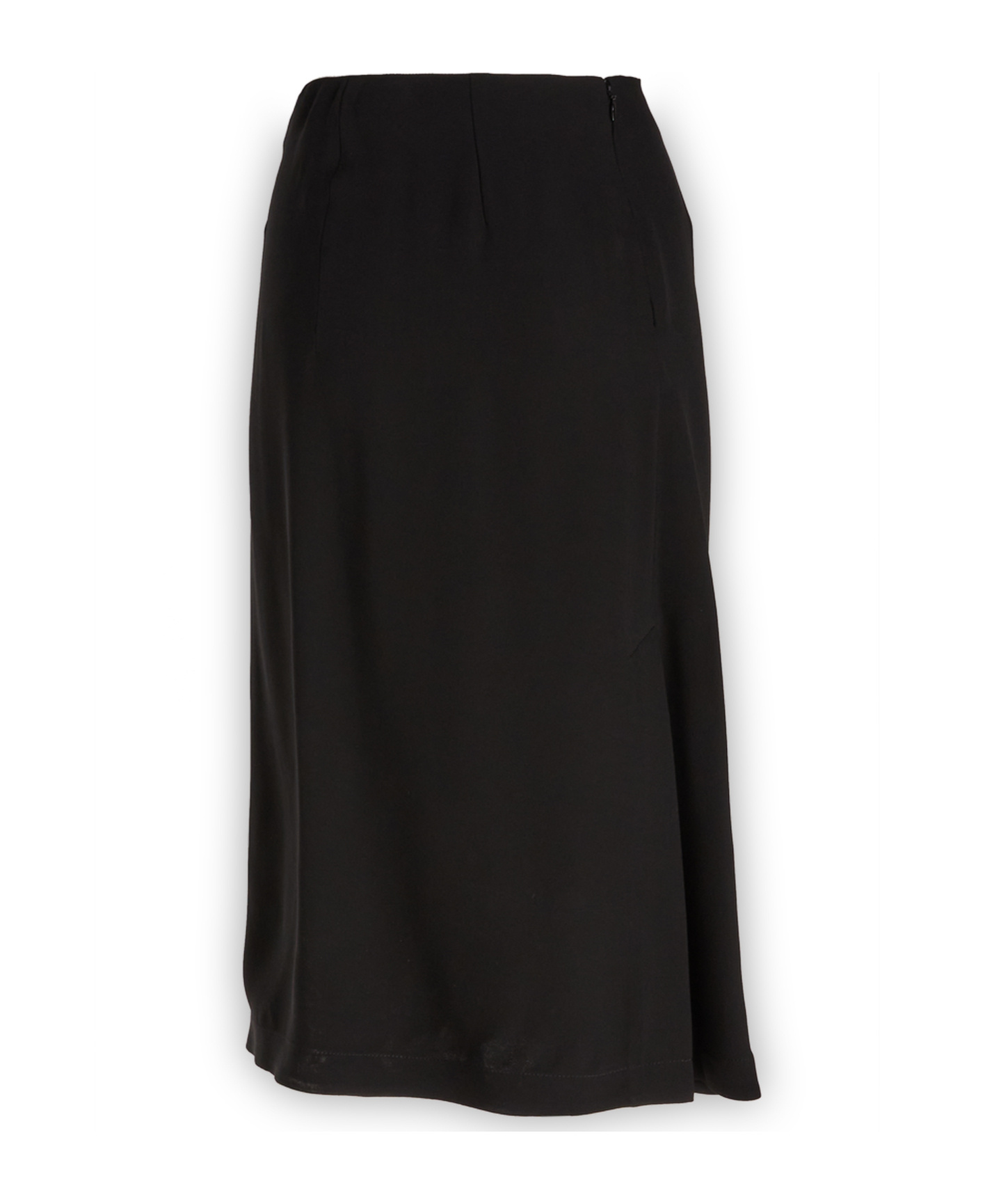 Ferragamo Midi Skirts Side Slit In Black