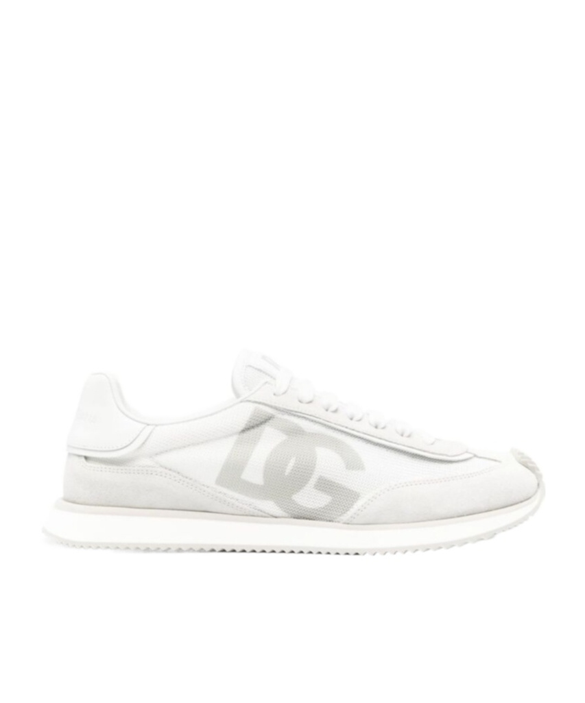 Dolce & Gabbana Cushion Sneaker In Mixed Materials Color White In White