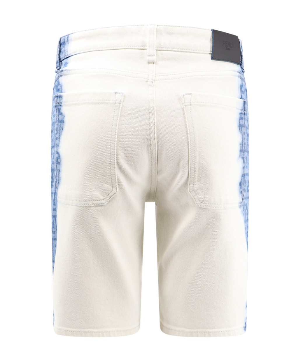 Fendi 'denim Fade Bermuda Shorts With In White