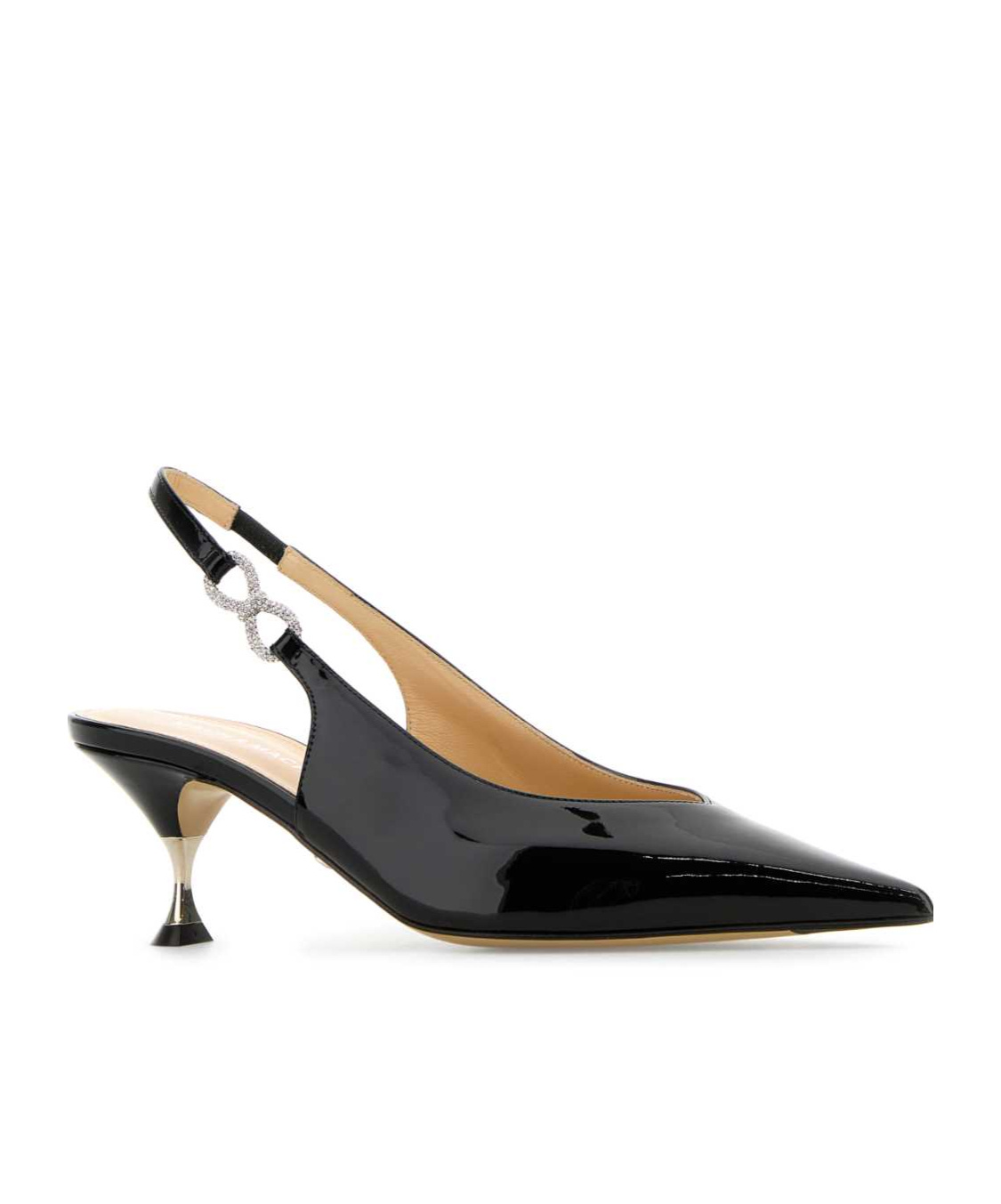 MACH&MACH 60MM CRYSTAL-BOW SLINGBACK PUMPS