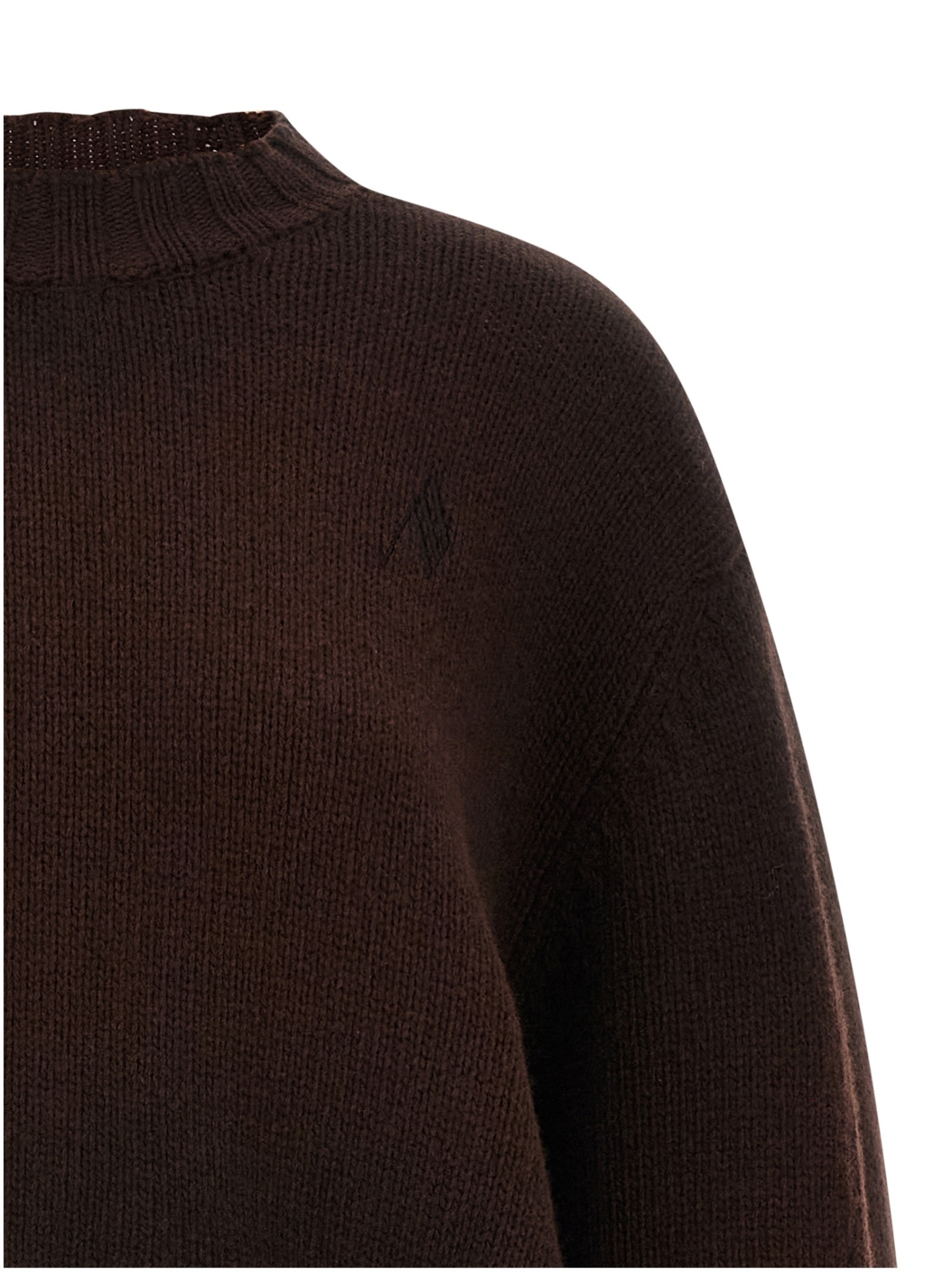 Attico Logo Embroidery Sweater Sweaters And Cardigans Brown In Brown