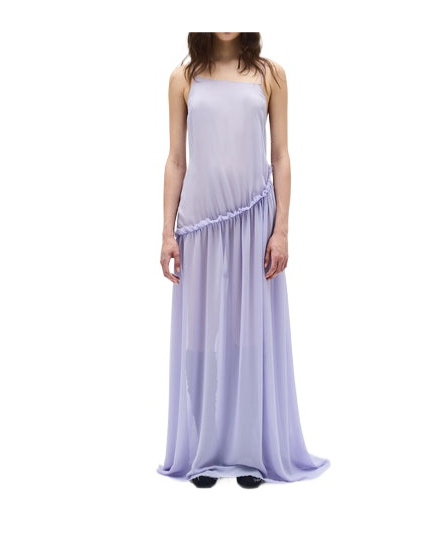 Ann Demeulemeester Neta Long Deconstructed Dress In Lavender