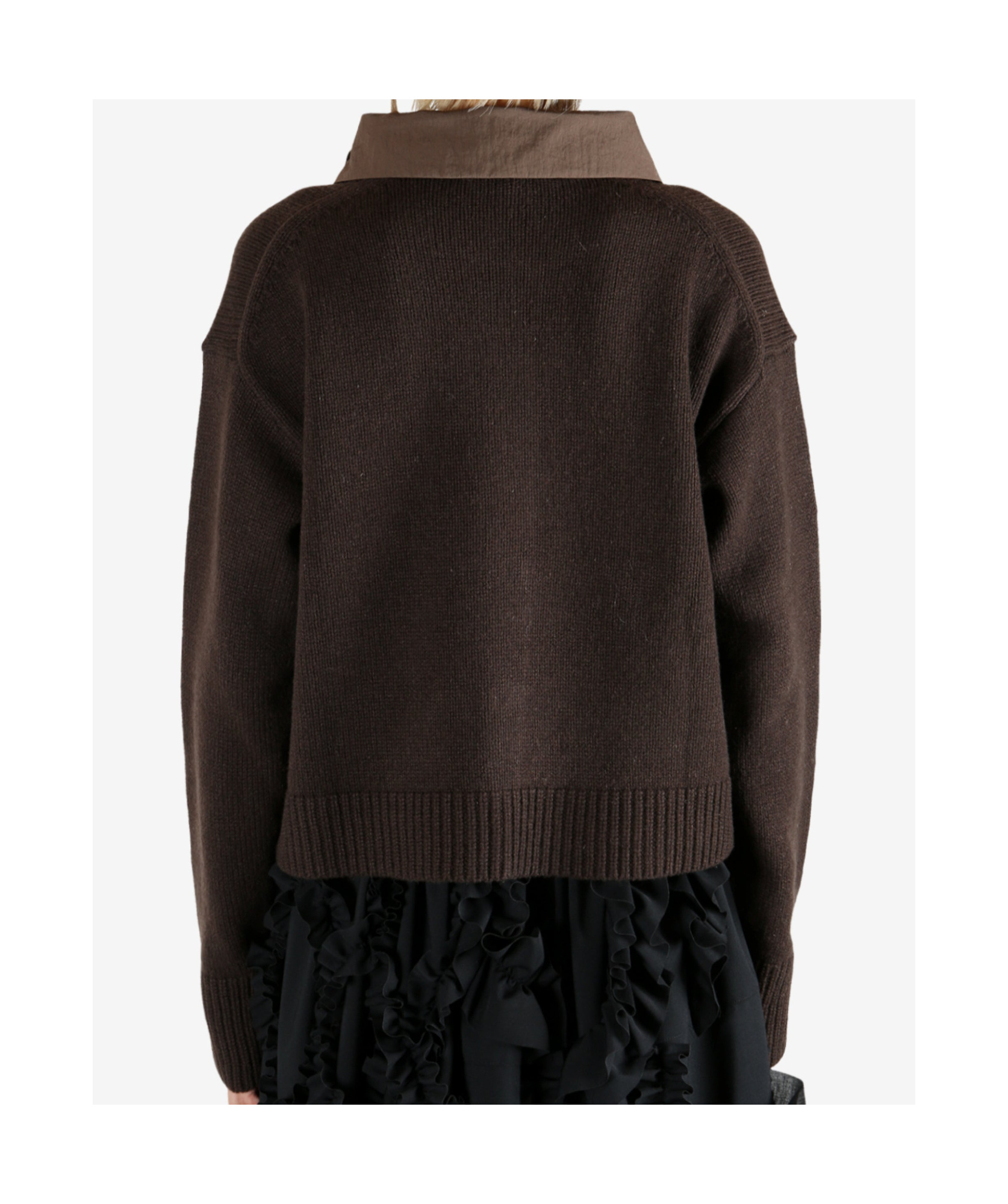 Cecilie Bahnsen Long-sleeved Sweater In Brown
