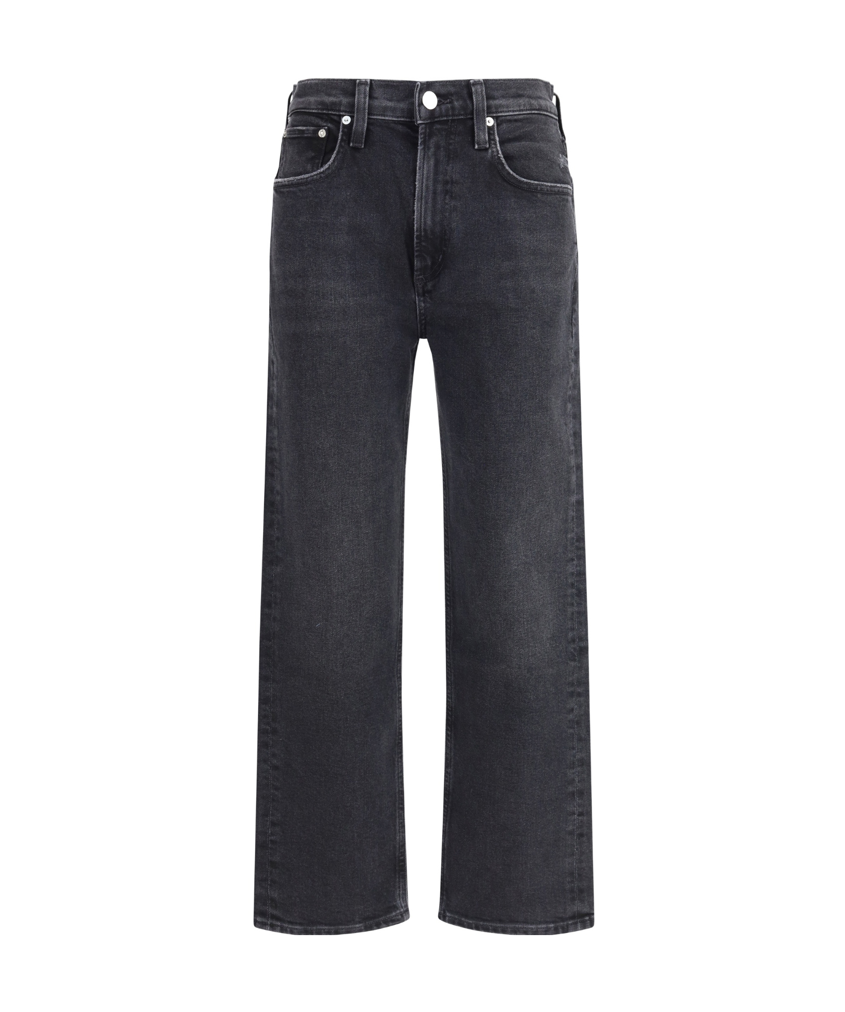 Citizen Of Humanity Blue Cotton Straight-leg Jeans In Black