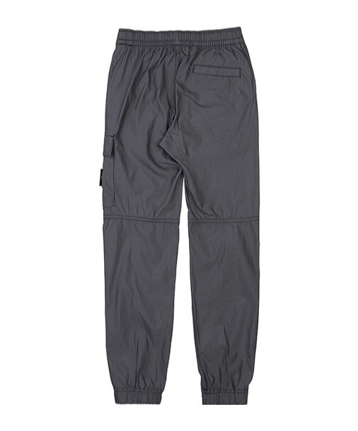 Stone Island Logo Patch-detail Trousers In Charcoal-grey