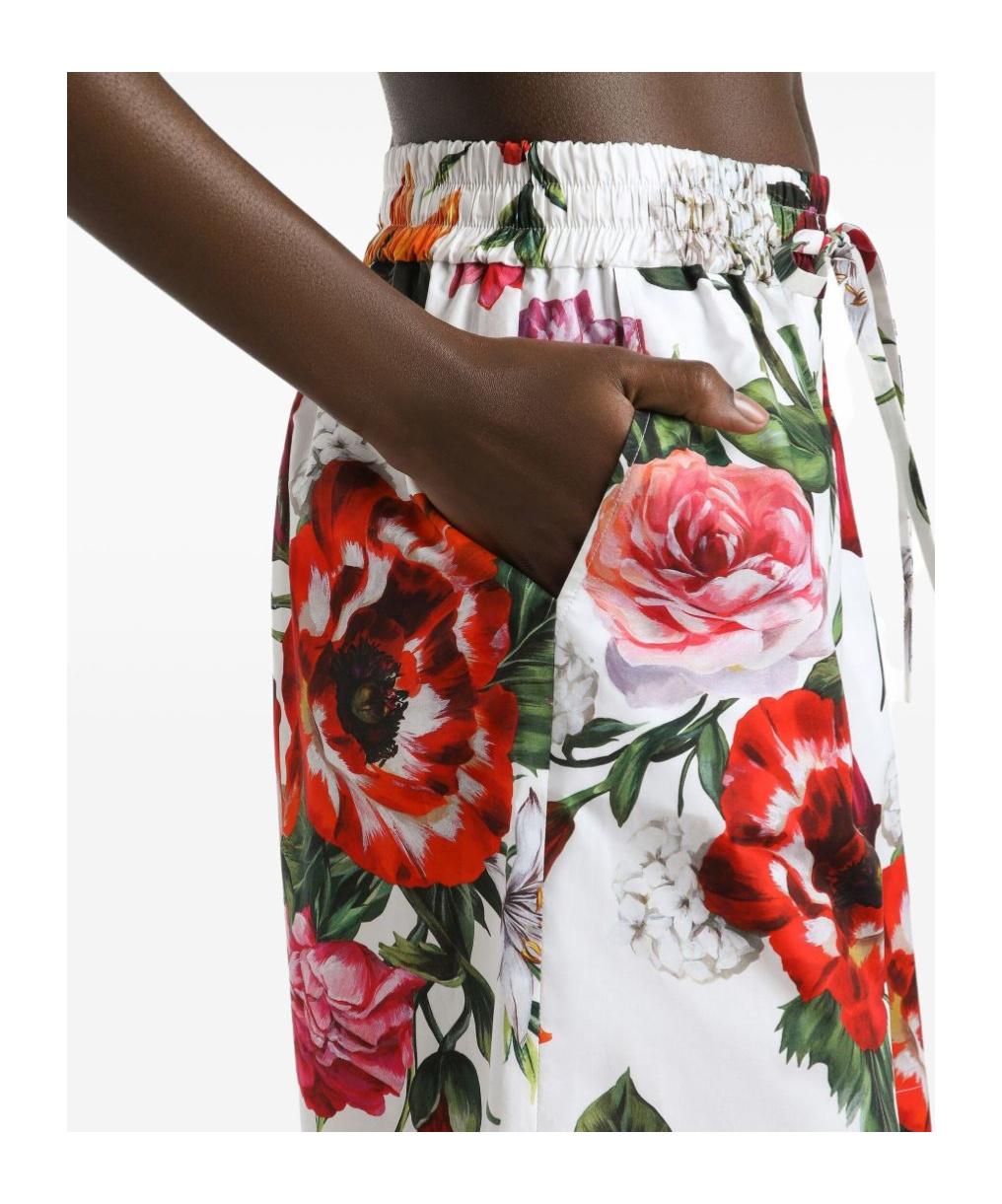 Dolce & Gabbana Multicolor Flower-print Poplin Shorts