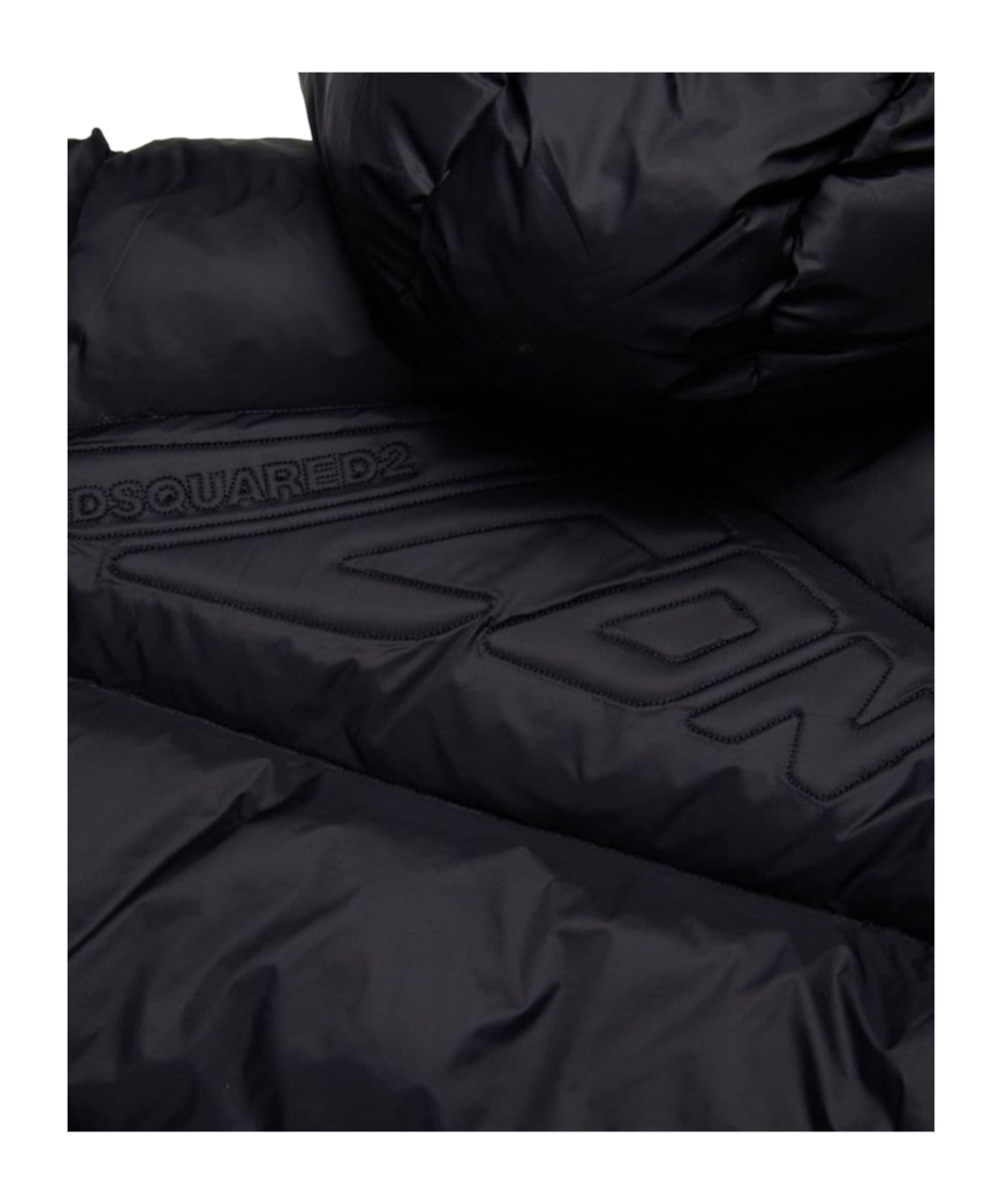 Shop Dsquared2 Puffer Jacket With Hood In Black