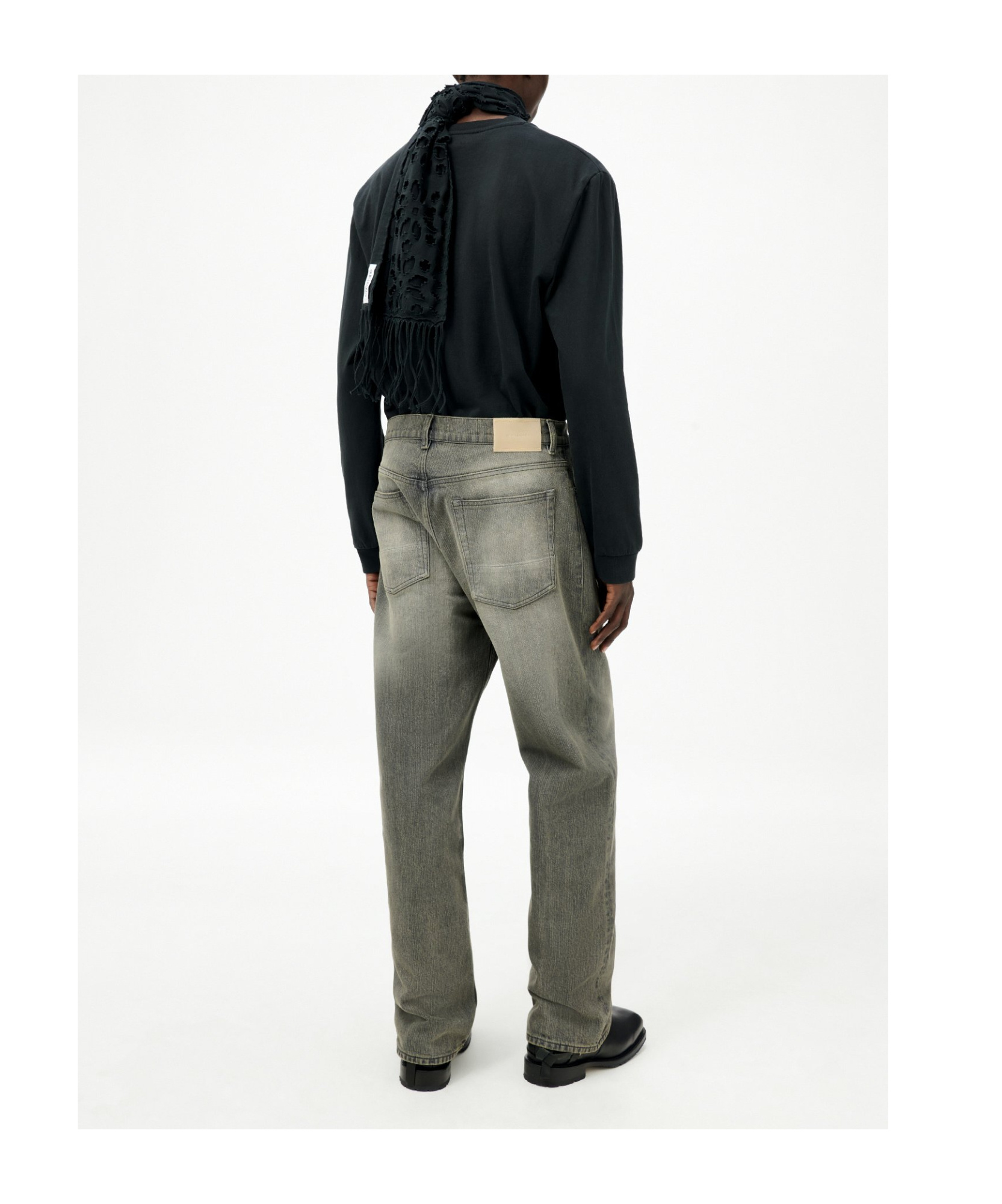 Our Legacy Third Cut Chain Twill Wide Straight Leg Jeans In Multi