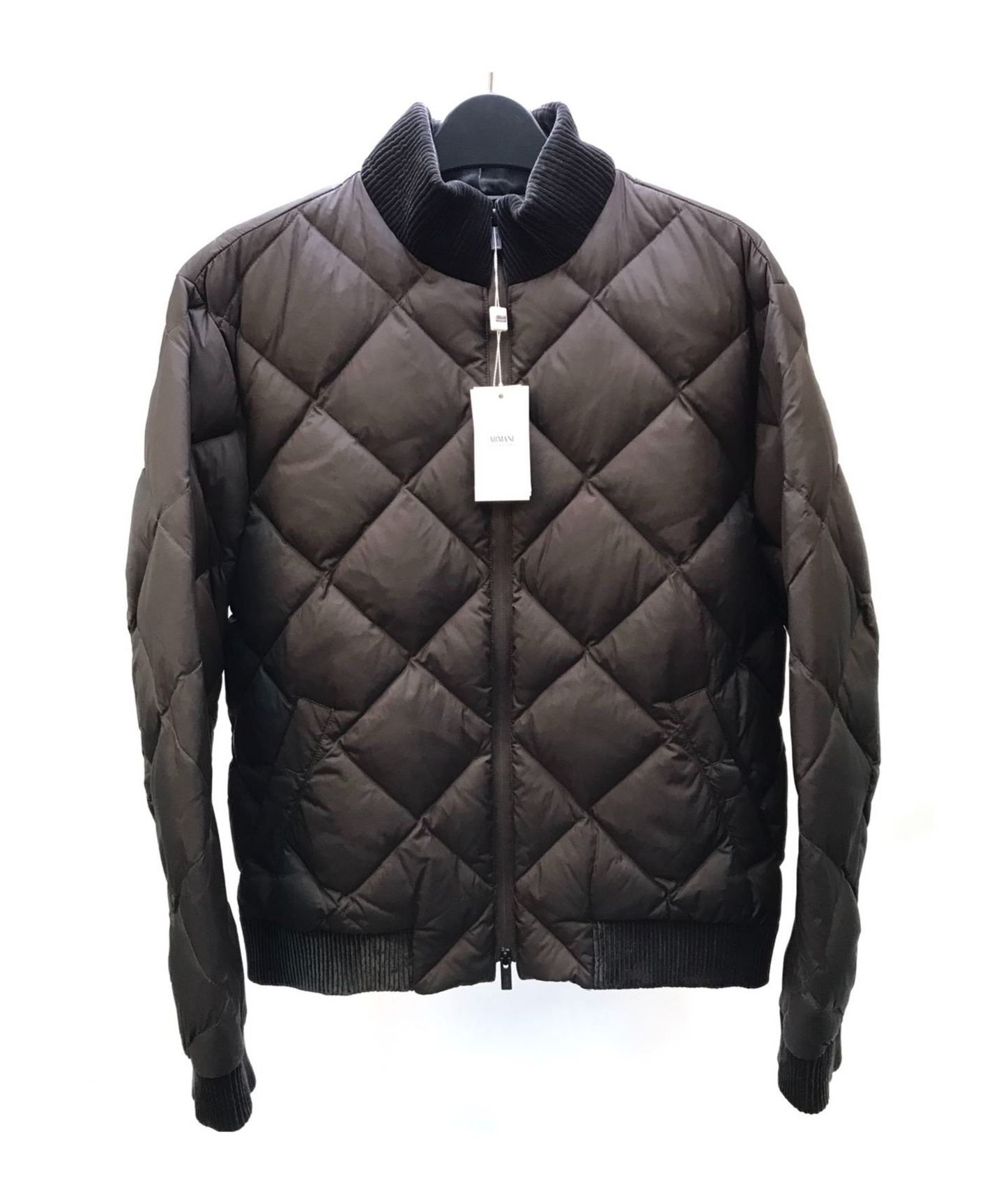ARMANI COLLEZIONI QUILTED HIGH-NECK DOWN JACKET